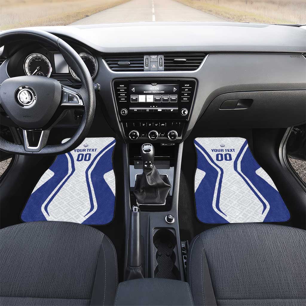 Custom Football Uzbekistan Car Mats Milliy Jamoa White Version - Wonder Print Shop