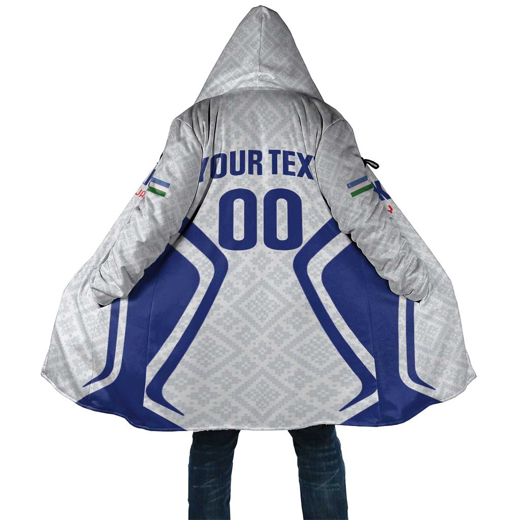 Custom Football Uzbekistan Cloak Milliy Jamoa White Version - Wonder Print Shop
