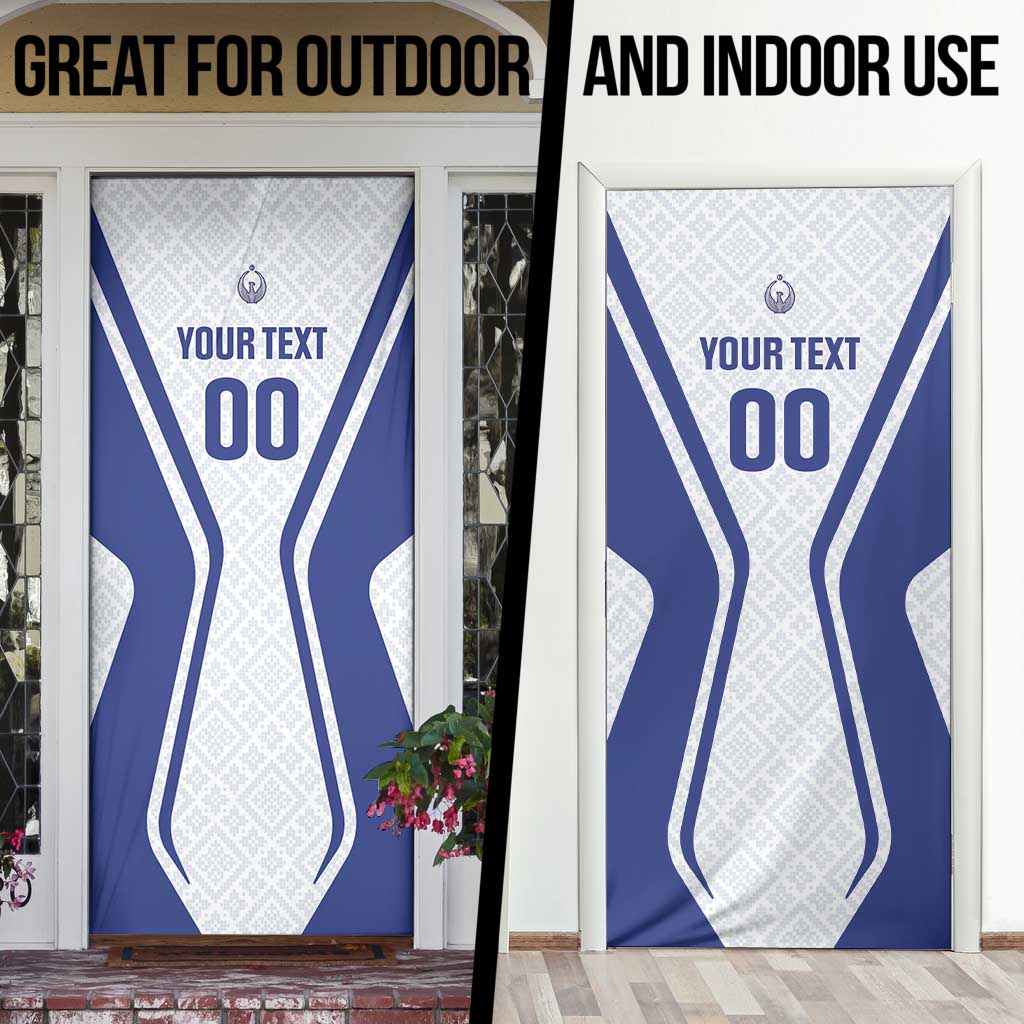 Custom Football Uzbekistan Door Cover Milliy Jamoa White Version - Wonder Print Shop