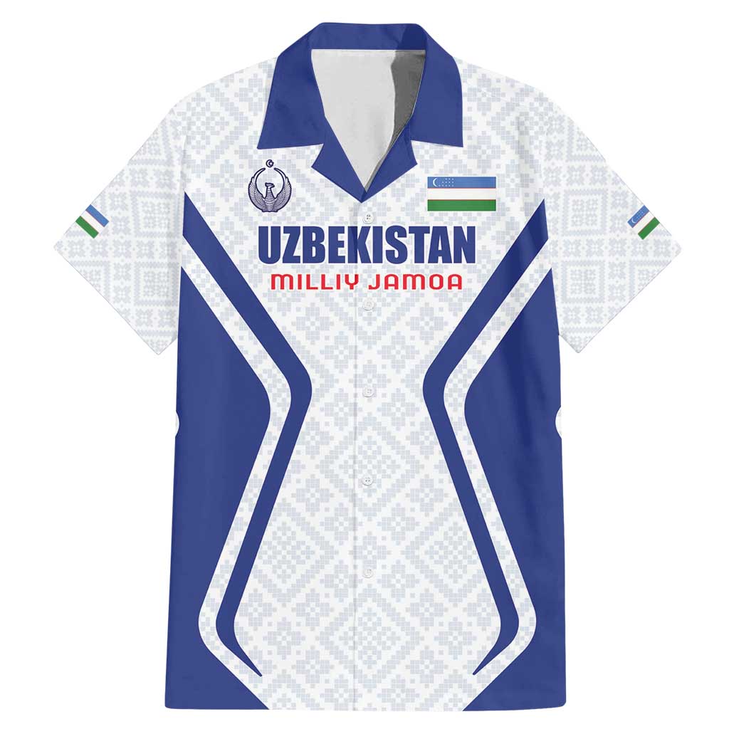 Custom Football Uzbekistan Family Matching Mermaid Dress and Hawaiian Shirt Milliy Jamoa White Version - Wonder Print Shop