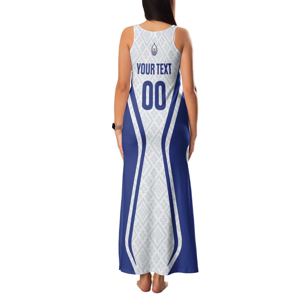 Custom Football Uzbekistan Family Matching Tank Maxi Dress and Hawaiian Shirt Milliy Jamoa White Version - Wonder Print Shop