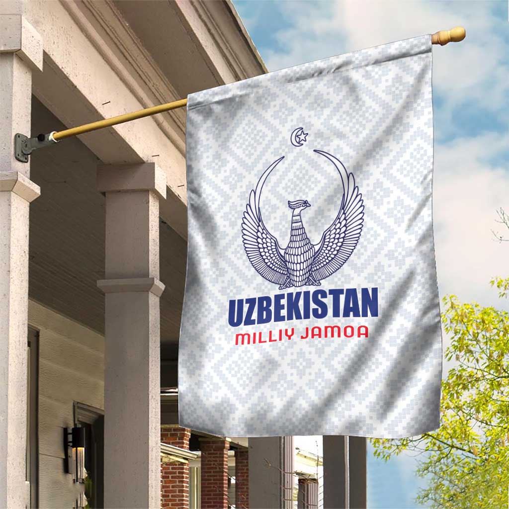 Football Uzbekistan Garden Flag Milliy Jamoa White Version - Wonder Print Shop