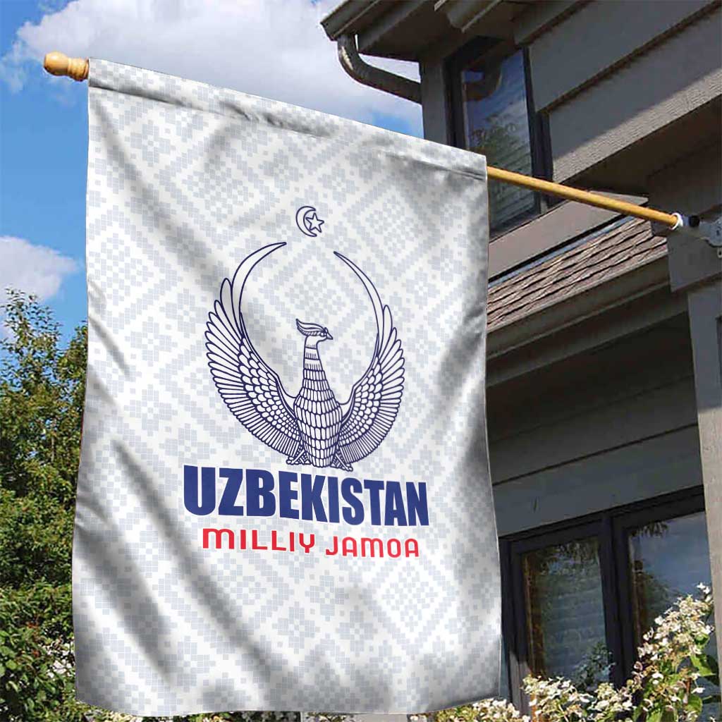 Football Uzbekistan Garden Flag Milliy Jamoa White Version - Wonder Print Shop