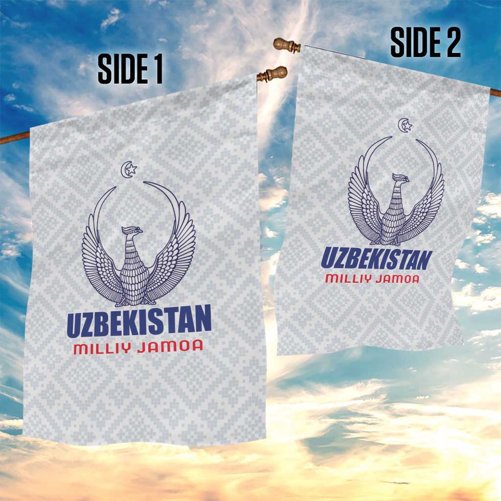 Football Uzbekistan Garden Flag Milliy Jamoa White Version - Wonder Print Shop
