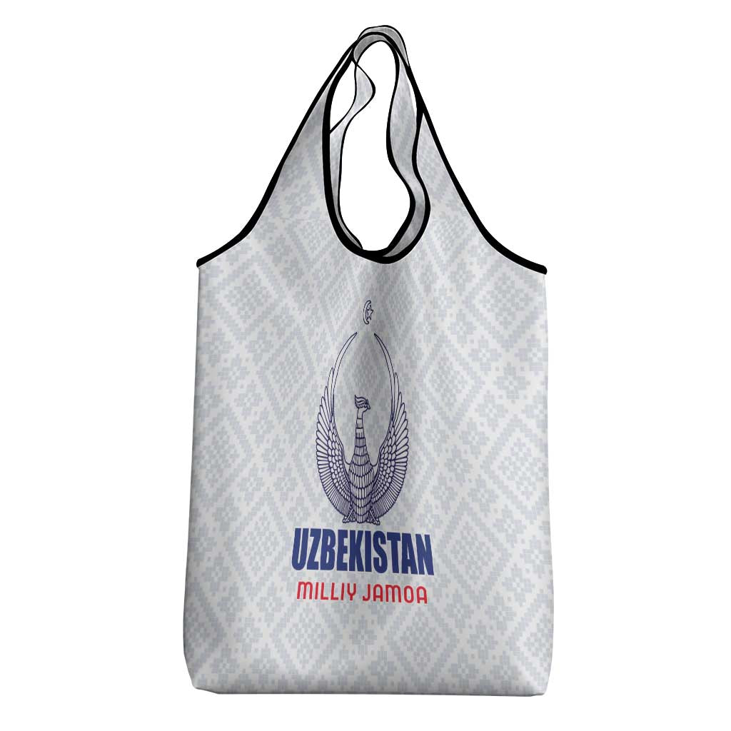 Football Uzbekistan Grocery Bag Milliy Jamoa White Version - Wonder Print Shop