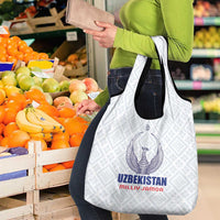 Football Uzbekistan Grocery Bag Milliy Jamoa White Version - Wonder Print Shop
