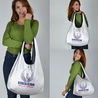Football Uzbekistan Grocery Bag Milliy Jamoa White Version - Wonder Print Shop