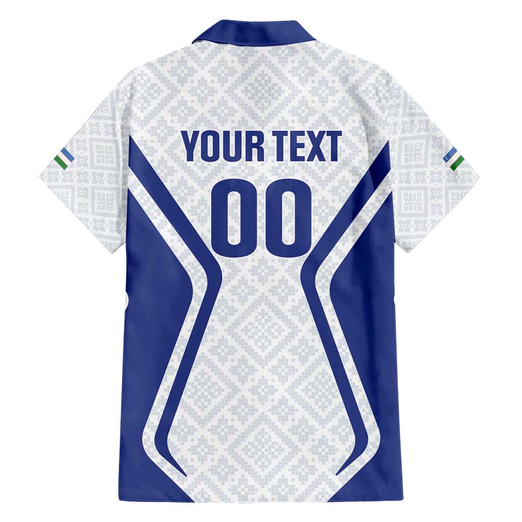 Custom Football Uzbekistan Hawaiian Shirt Milliy Jamoa White Version - Wonder Print Shop