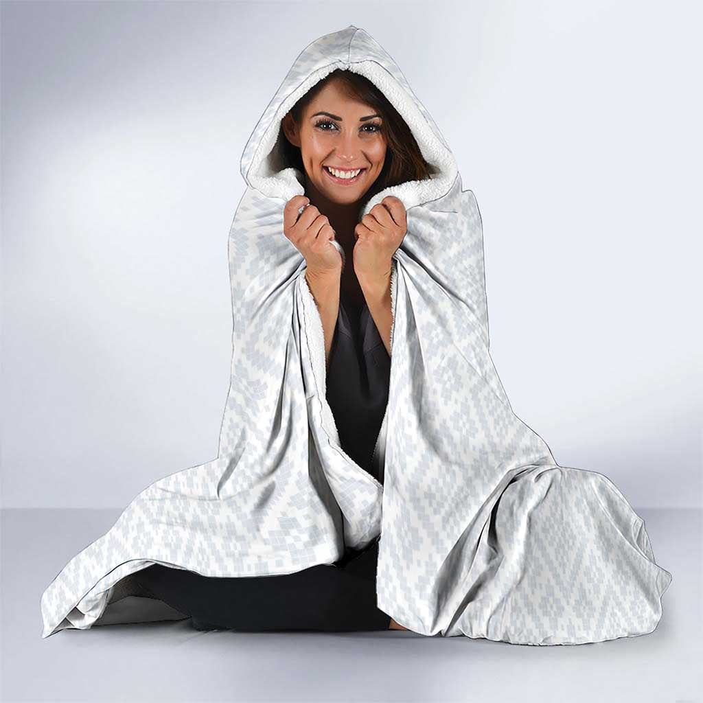 Football Uzbekistan Hooded Blanket Milliy Jamoa White Version - Wonder Print Shop