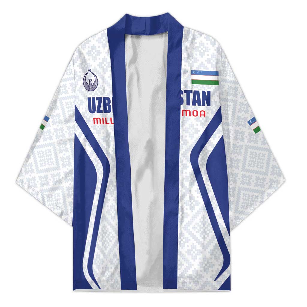Custom Football Uzbekistan Kimono Milliy Jamoa White Version - Wonder Print Shop
