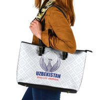 Football Uzbekistan Leather Tote Bag Milliy Jamoa White Version - Wonder Print Shop