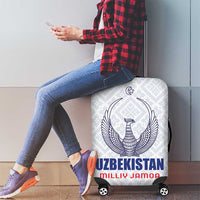 Football Uzbekistan Luggage Cover Milliy Jamoa White Version - Wonder Print Shop