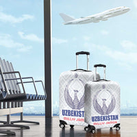 Football Uzbekistan Luggage Cover Milliy Jamoa White Version - Wonder Print Shop