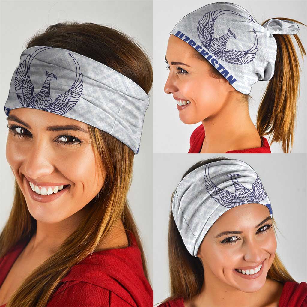 Football Uzbekistan Neck Gaiter Milliy Jamoa White Version - Wonder Print Shop