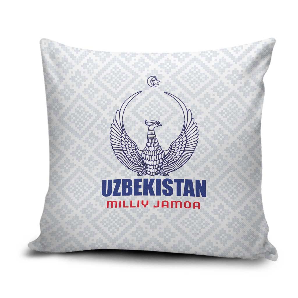 Football Uzbekistan Pillow Cover Milliy Jamoa White Version - Wonder Print Shop