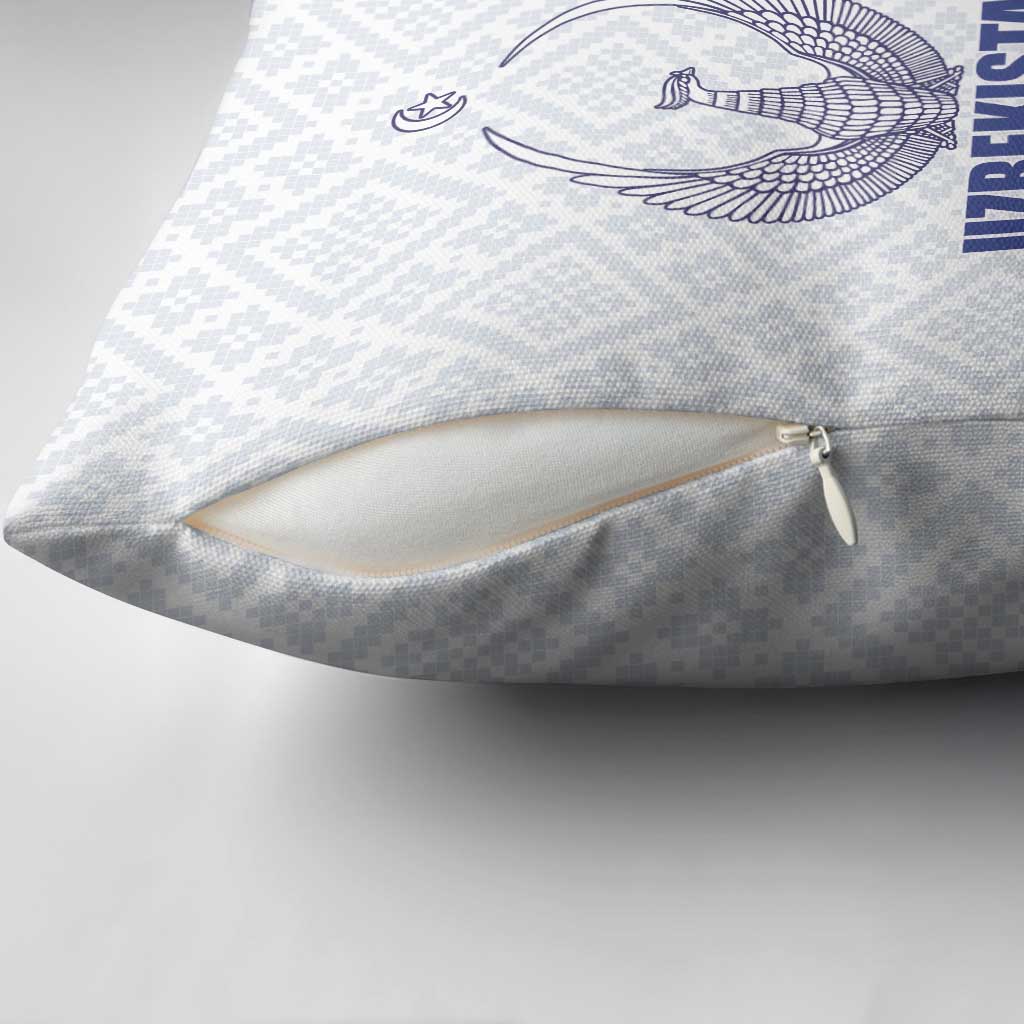 Football Uzbekistan Pillow Cover Milliy Jamoa White Version - Wonder Print Shop