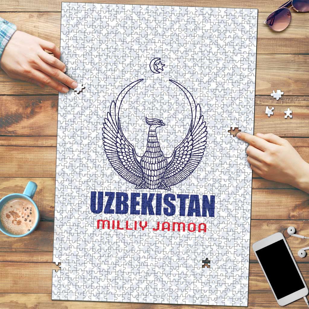 Football Uzbekistan Puzzle Milliy Jamoa White Version - Wonder Print Shop