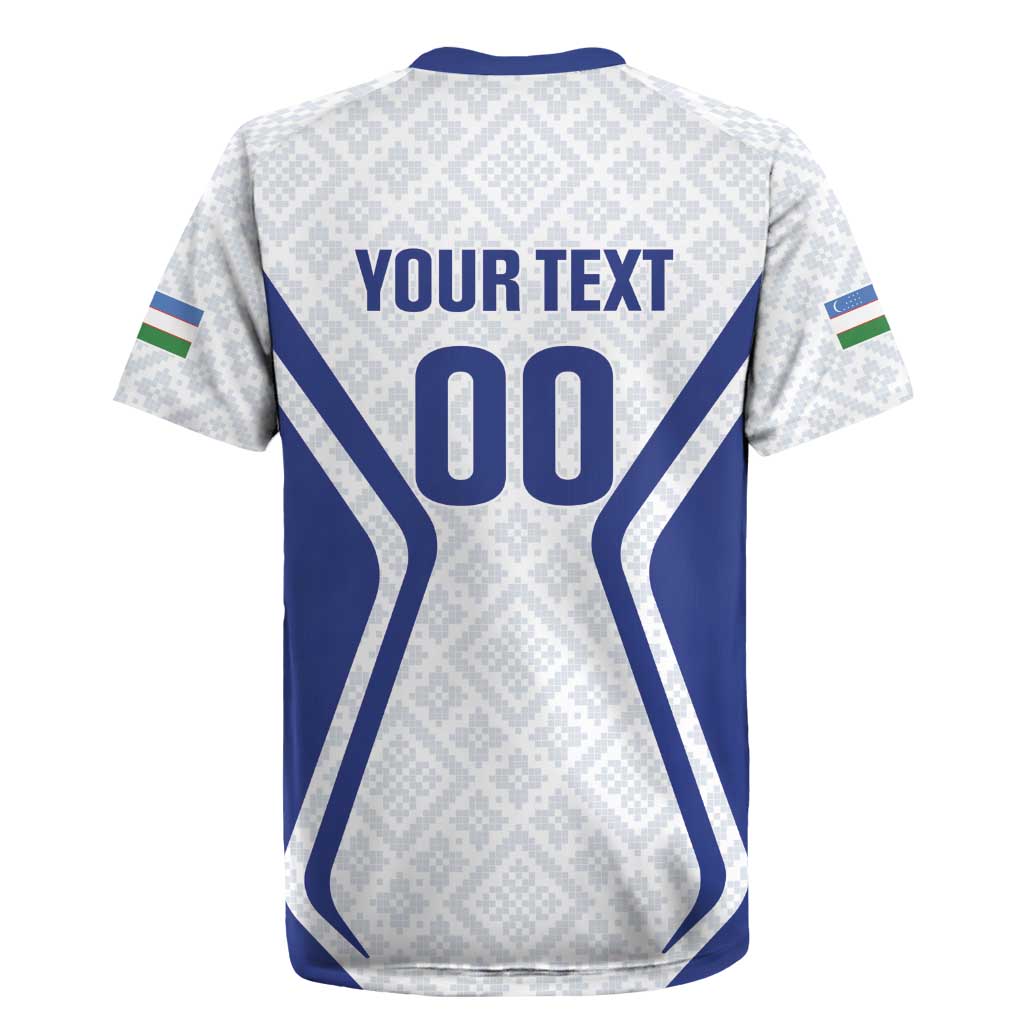 Custom Football Uzbekistan Rugby Jersey Milliy Jamoa White Version - Wonder Print Shop