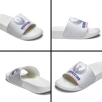 Football Uzbekistan Slide Sandals Milliy Jamoa White Version - Wonder Print Shop