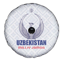 Football Uzbekistan Spare Tire Cover Milliy Jamoa White Version - Wonder Print Shop