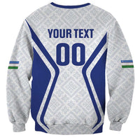 Custom Football Uzbekistan Sweatshirt Milliy Jamoa White Version - Wonder Print Shop