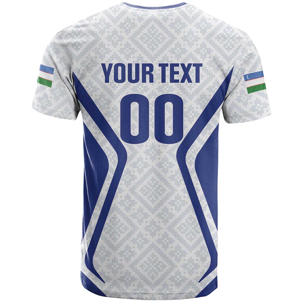 Custom Football Uzbekistan T Shirt Milliy Jamoa White Version - Wonder Print Shop