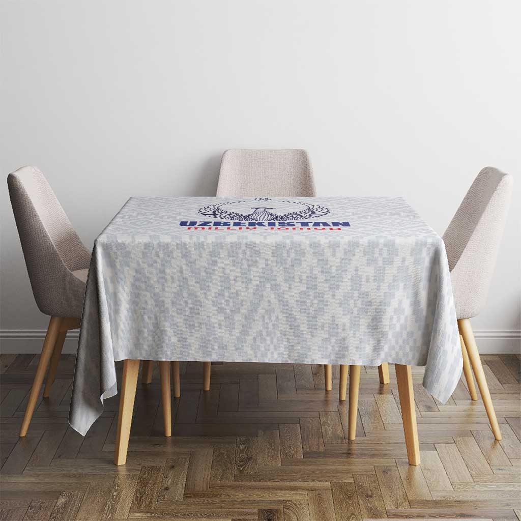 Football Uzbekistan Tablecloth Milliy Jamoa White Version - Wonder Print Shop