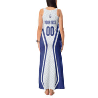 Custom Football Uzbekistan Tank Maxi Dress Milliy Jamoa White Version - Wonder Print Shop