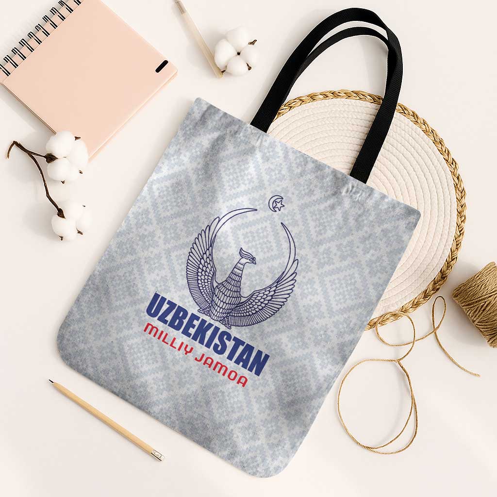 Football Uzbekistan Tote Bag Milliy Jamoa White Version - Wonder Print Shop