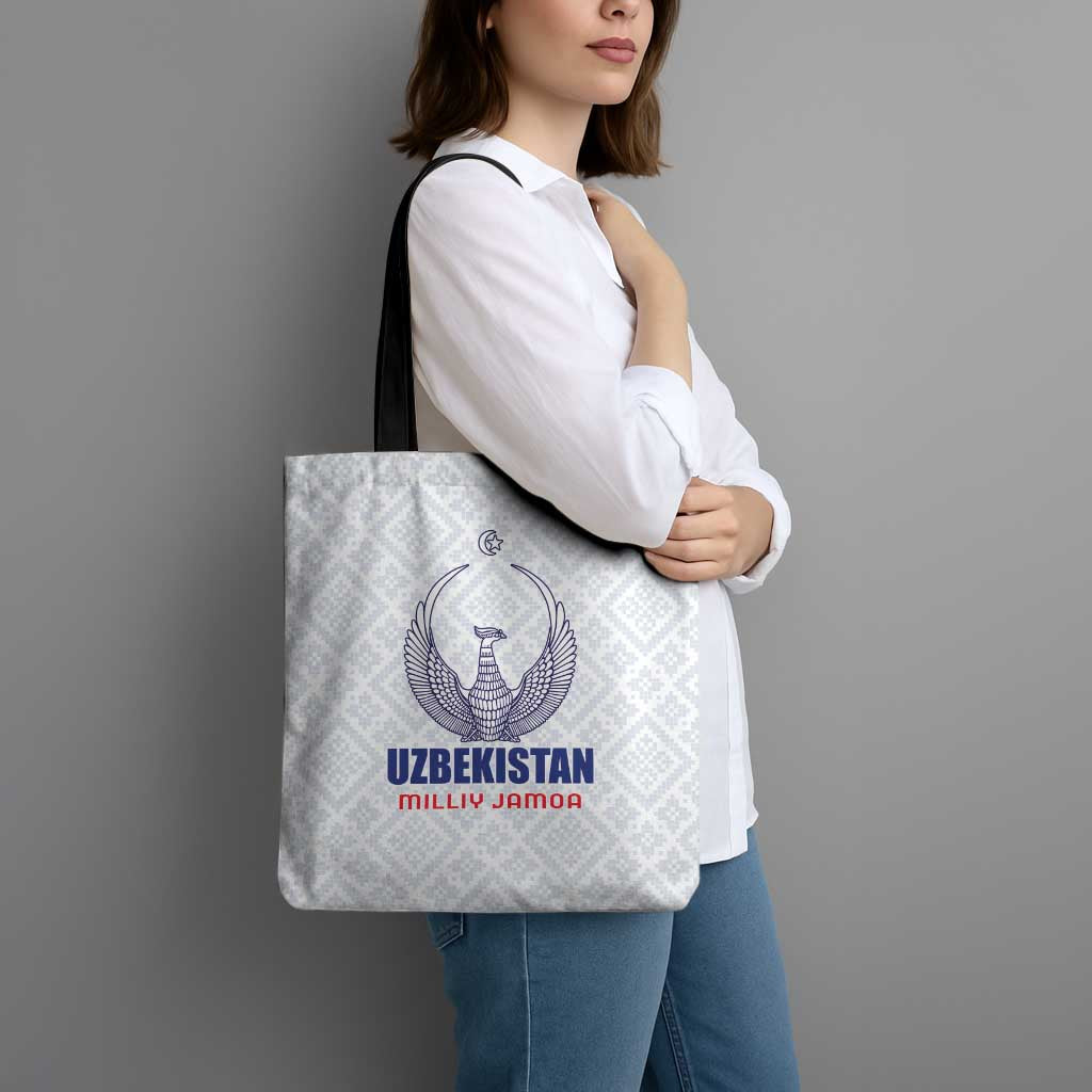 Football Uzbekistan Tote Bag Milliy Jamoa White Version - Wonder Print Shop