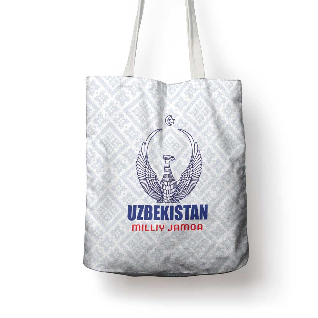 Football Uzbekistan Tote Bag Milliy Jamoa White Version - Wonder Print Shop