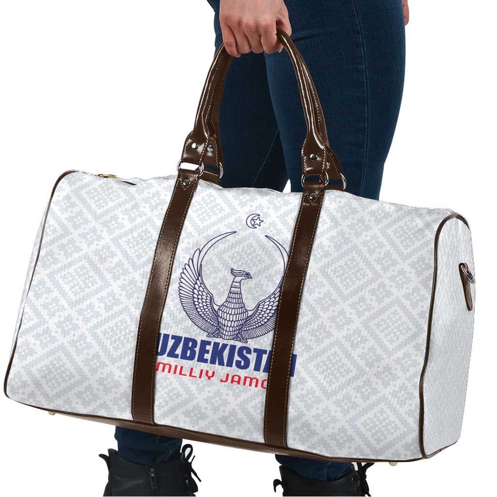 Football Uzbekistan Travel Bag Milliy Jamoa White Version - Wonder Print Shop