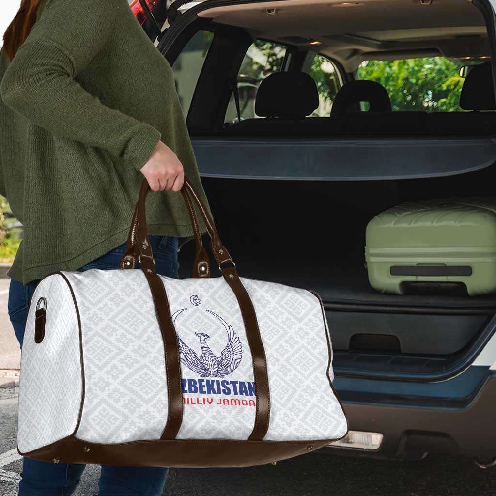 Football Uzbekistan Travel Bag Milliy Jamoa White Version - Wonder Print Shop