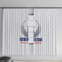 Football Uzbekistan Window Curtain Milliy Jamoa White Version - Wonder Print Shop