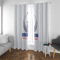 Football Uzbekistan Window Curtain Milliy Jamoa White Version - Wonder Print Shop