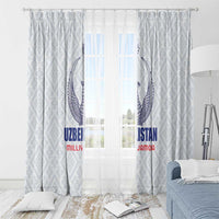 Football Uzbekistan Window Curtain Milliy Jamoa White Version - Wonder Print Shop