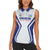 Custom Football Uzbekistan Women Sleeveless Polo Shirt Milliy Jamoa White Version - Wonder Print Shop