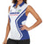 Custom Football Uzbekistan Women Sleeveless Polo Shirt Milliy Jamoa White Version - Wonder Print Shop