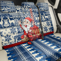 Pennsylvania Christmas Back Car Seat Cover Santa Claus With Gift Box Xmas Pattern - Wonder Print Shop