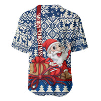 Pennsylvania Christmas Baseball Jersey Santa Claus With Gift Box Xmas Pattern - Wonder Print Shop