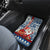 Pennsylvania Christmas Car Mats Santa Claus With Gift Box Xmas Pattern - Wonder Print Shop