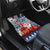 Pennsylvania Christmas Car Mats Santa Claus With Gift Box Xmas Pattern - Wonder Print Shop