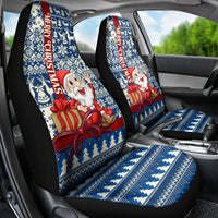 Pennsylvania Christmas Car Seat Cover Santa Claus With Gift Box Xmas Pattern - Wonder Print Shop