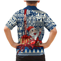 Pennsylvania Christmas Family Matching Mermaid Dress and Hawaiian Shirt Santa Claus With Gift Box Xmas Pattern - Wonder Print Shop