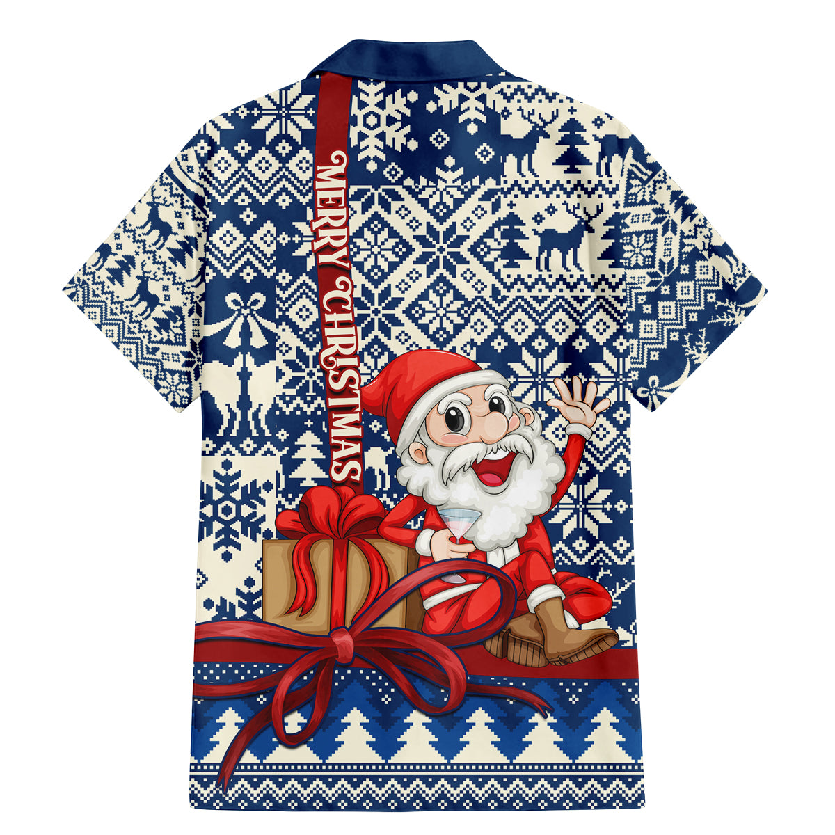 Pennsylvania Christmas Family Matching Mermaid Dress and Hawaiian Shirt Santa Claus With Gift Box Xmas Pattern - Wonder Print Shop
