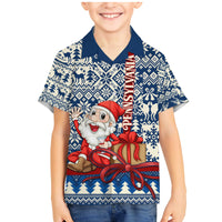 Pennsylvania Christmas Family Matching Mermaid Dress and Hawaiian Shirt Santa Claus With Gift Box Xmas Pattern - Wonder Print Shop