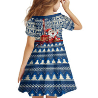 Pennsylvania Christmas Family Matching Off Shoulder Long Sleeve Dress and Hawaiian Shirt Santa Claus With Gift Box Xmas Pattern - Wonder Print Shop