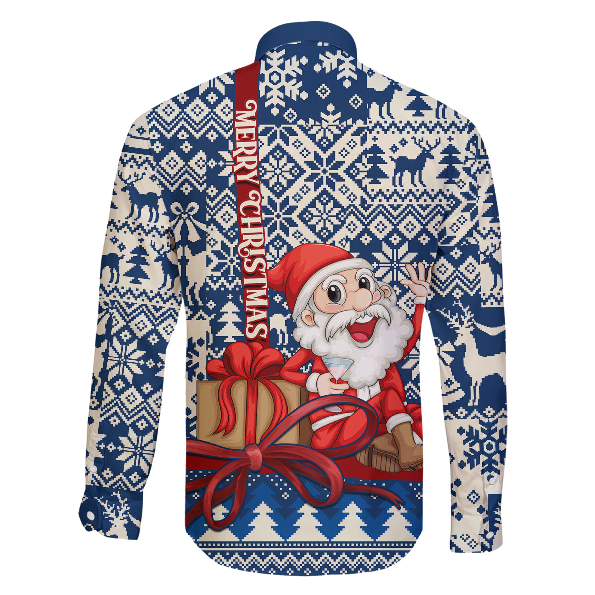 Pennsylvania Christmas Family Matching Puletasi Dress and Hawaiian Shirt Santa Claus With Gift Box Xmas Pattern - Wonder Print Shop