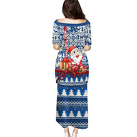 Pennsylvania Christmas Family Matching Puletasi Dress and Hawaiian Shirt Santa Claus With Gift Box Xmas Pattern - Wonder Print Shop