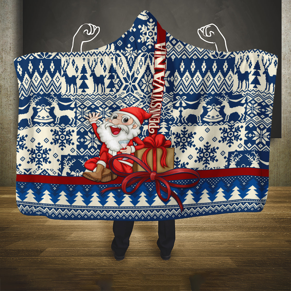 pennsylvania-christmas-hooded-blanket-santa-claus-with-gift-box-xmas-pattern